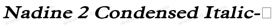 Nadine 2 Condensed Italic字体转换